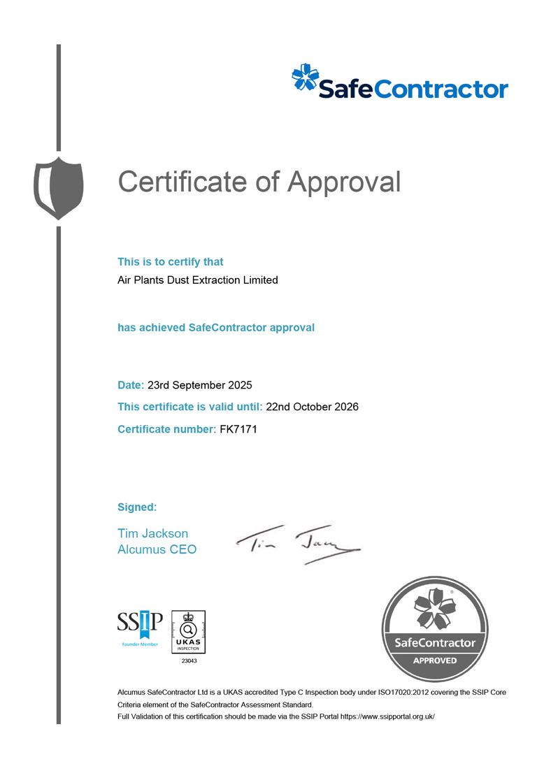Safe Contractor - Certificate of Approval